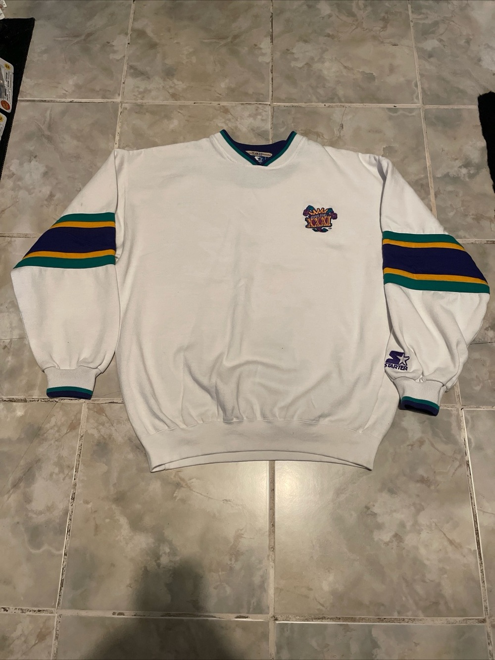 Vintage 1997 Super Bowl XXXI Crewneck Starter SZ Medium